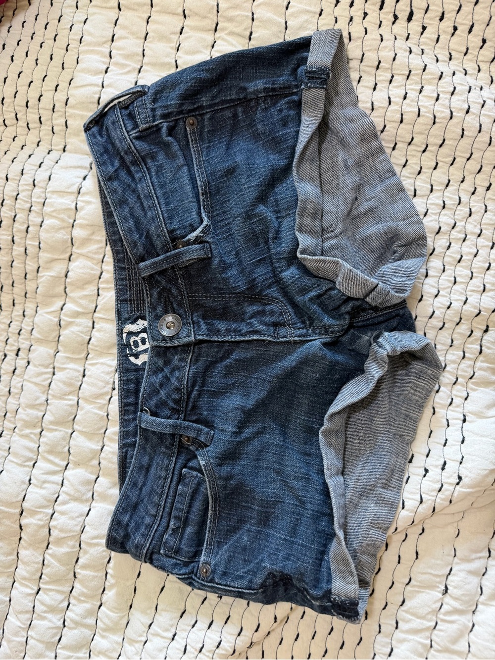 Bullhead Dark Blue Denim Jean Shorts